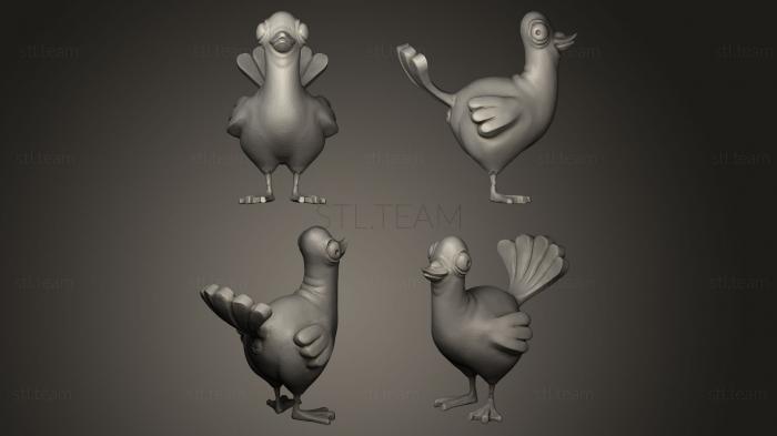 3D model Cartoon Pigeon (STL)